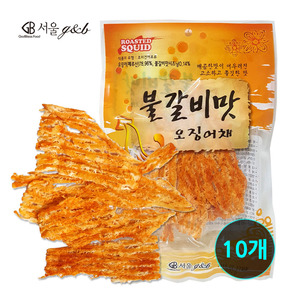 서울지앤비 불갈비맛 불갈비오징어채 32g X 10개 간식