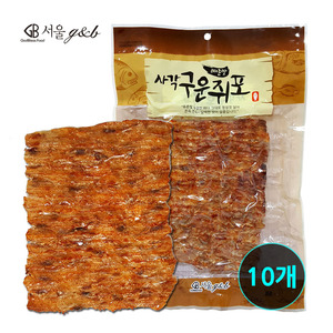 서울지앤비 사각구운쥐포 매운맛 60g X 10개 마른안주