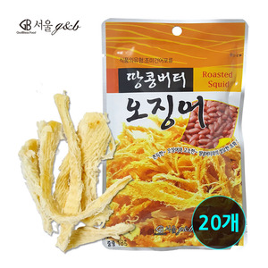 서울지앤비 땅콩버터오징어 18g X 20개 마른안주 간식